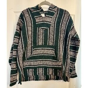 Franks Textiles Baja Hoodie Jacket Beach Outerwear Hippy Boho Multicolor L